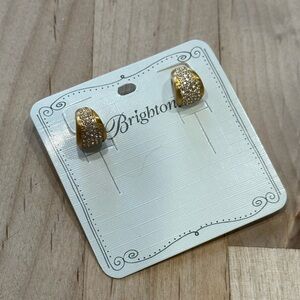 Brighton Meridian Gold and Sparkle Hoop Earrings